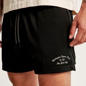 Retro Black Mesh Men's Shorts